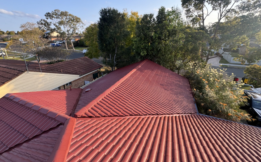 New colorbond roof in coastal grey
